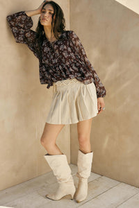 Soft Serve Vegan Suede Pleated Mini Skirt - ShopPromesa