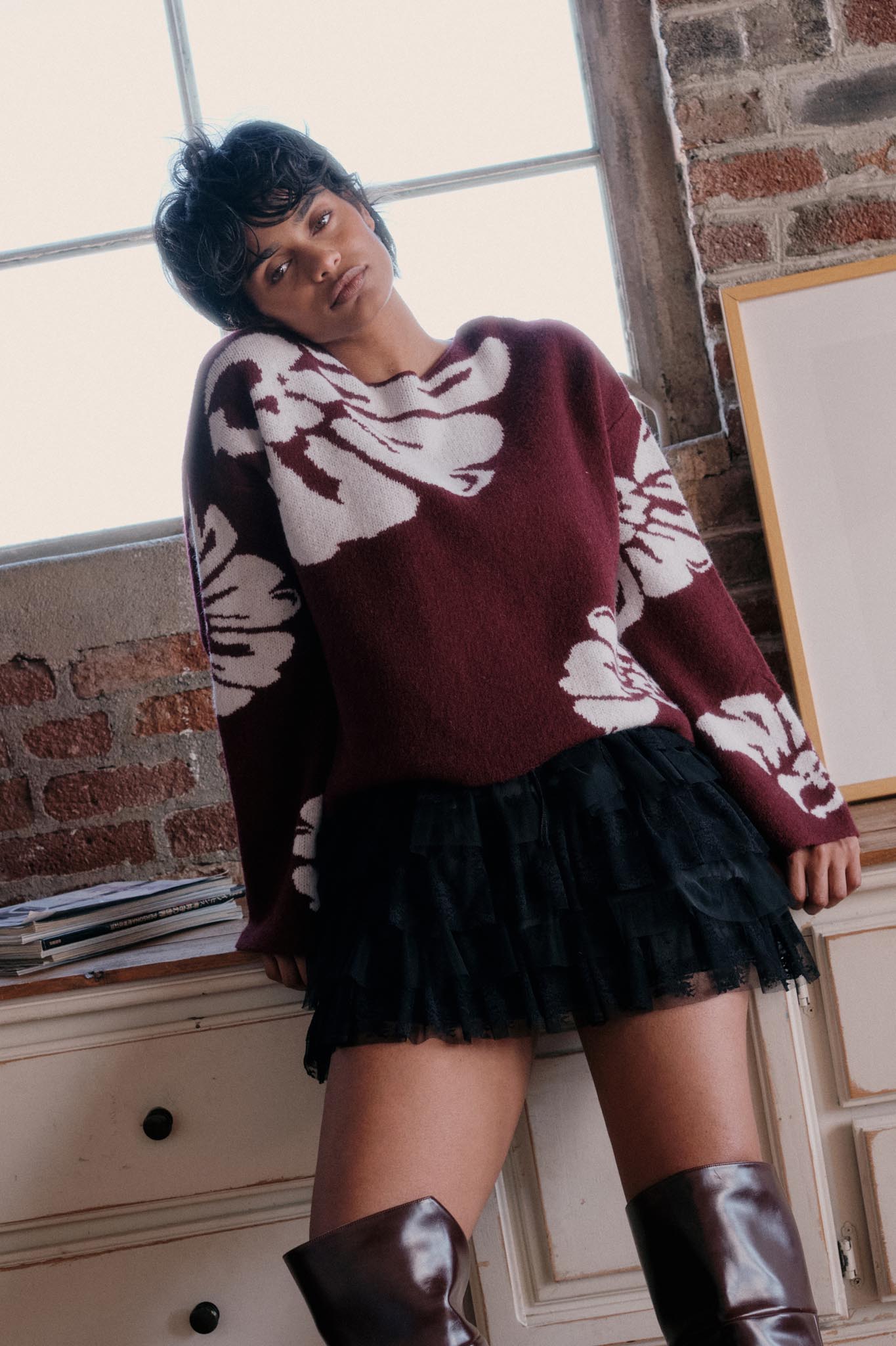 Dolled Up Lace and Mesh Tiered Ruffle Mini Skirt