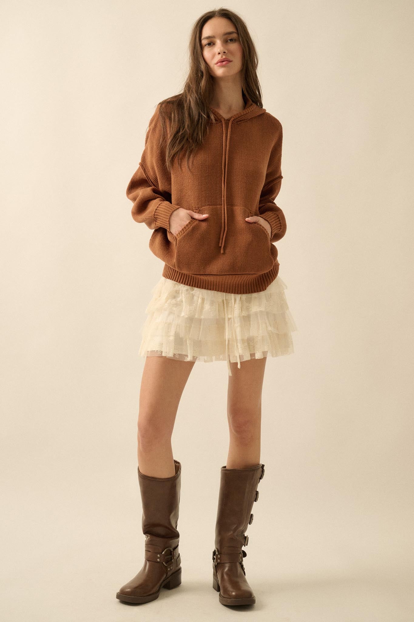 Dolled Up Lace and Mesh Tiered Ruffle Mini Skirt - ShopPromesa