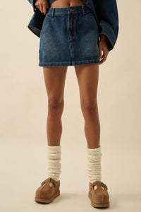 Blue Jean Baby Denim Pocket Mini Skirt - ShopPromesa