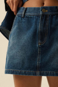 Blue Jean Baby Denim Pocket Mini Skirt - ShopPromesa