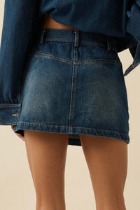 Blue Jean Baby Denim Pocket Mini Skirt - ShopPromesa