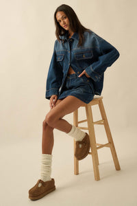 Blue Jean Baby Denim Pocket Mini Skirt - ShopPromesa