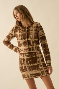 Squared Away Plaid Jacquard-Knit Mini Skort - ShopPromesa