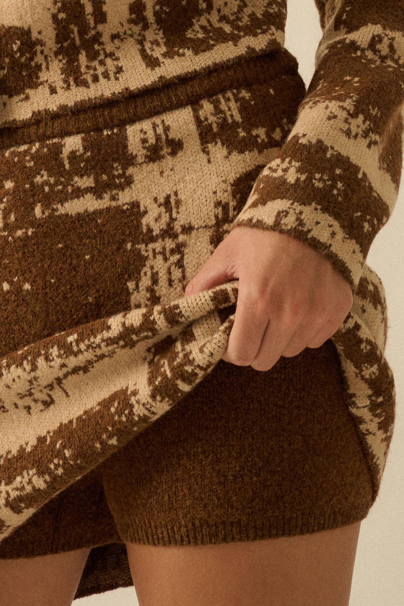 Squared Away Plaid Jacquard-Knit Mini Skort - ShopPromesa