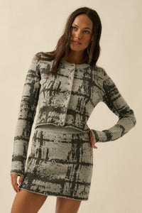 Squared Away Plaid Jacquard-Knit Mini Skort - ShopPromesa