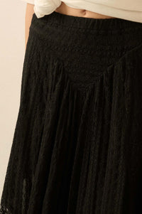 Just Divine Lace Drop-Waist Handkerchief Midi Skirt - ShopPromesa