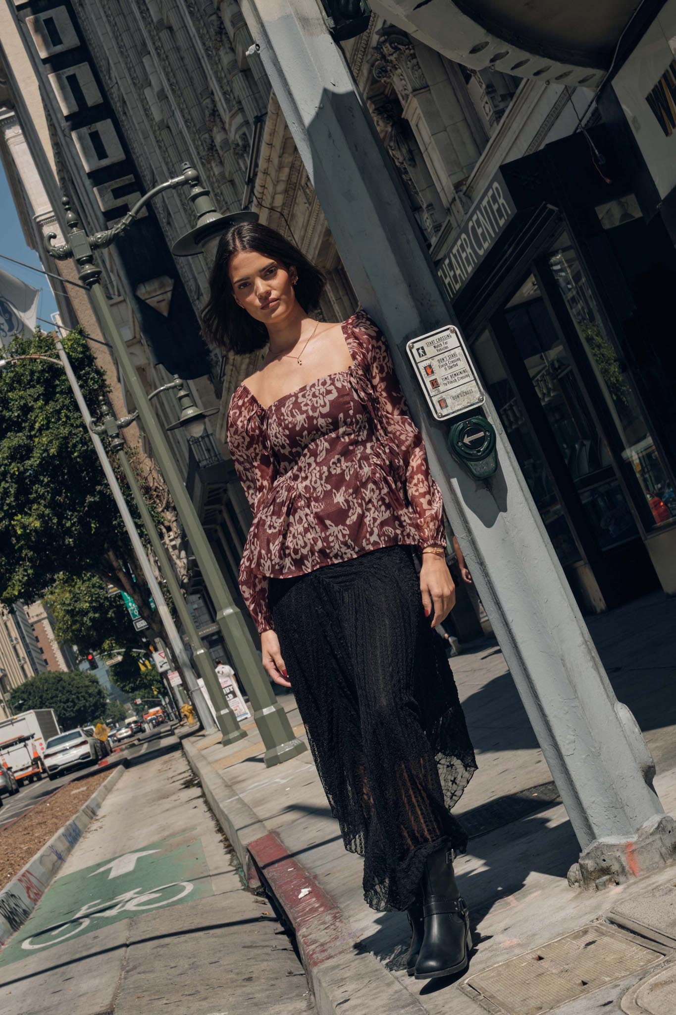 Just Divine Lace Drop-Waist Handkerchief Midi Skirt