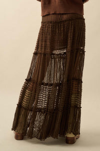 Dreaming of You Striped Lace Tiered Maxi Skirt - ShopPromesa