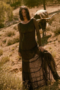 Dreaming of You Striped Lace Tiered Maxi Skirt - ShopPromesa