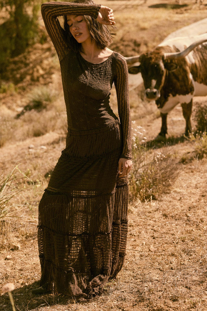 Dreaming of You Striped Lace Tiered Maxi Skirt - ShopPromesa