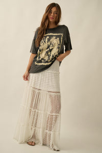 Dreaming of You Striped Lace Tiered Maxi Skirt - ShopPromesa