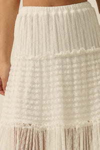 Dreaming of You Striped Lace Tiered Maxi Skirt - ShopPromesa