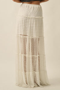 Dreaming of You Striped Lace Tiered Maxi Skirt - ShopPromesa