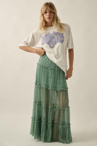 Dreaming of You Striped Lace Tiered Maxi Skirt - ShopPromesa