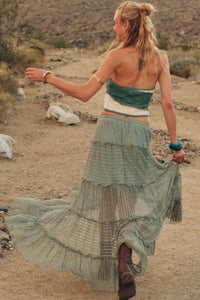 Dreaming of You Striped Lace Tiered Maxi Skirt - ShopPromesa