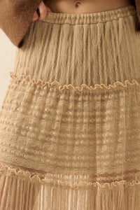 Dreaming of You Striped Lace Tiered Maxi Skirt - ShopPromesa