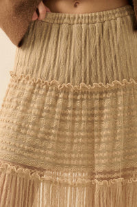 Dreaming of You Striped Lace Tiered Maxi Skirt - ShopPromesa