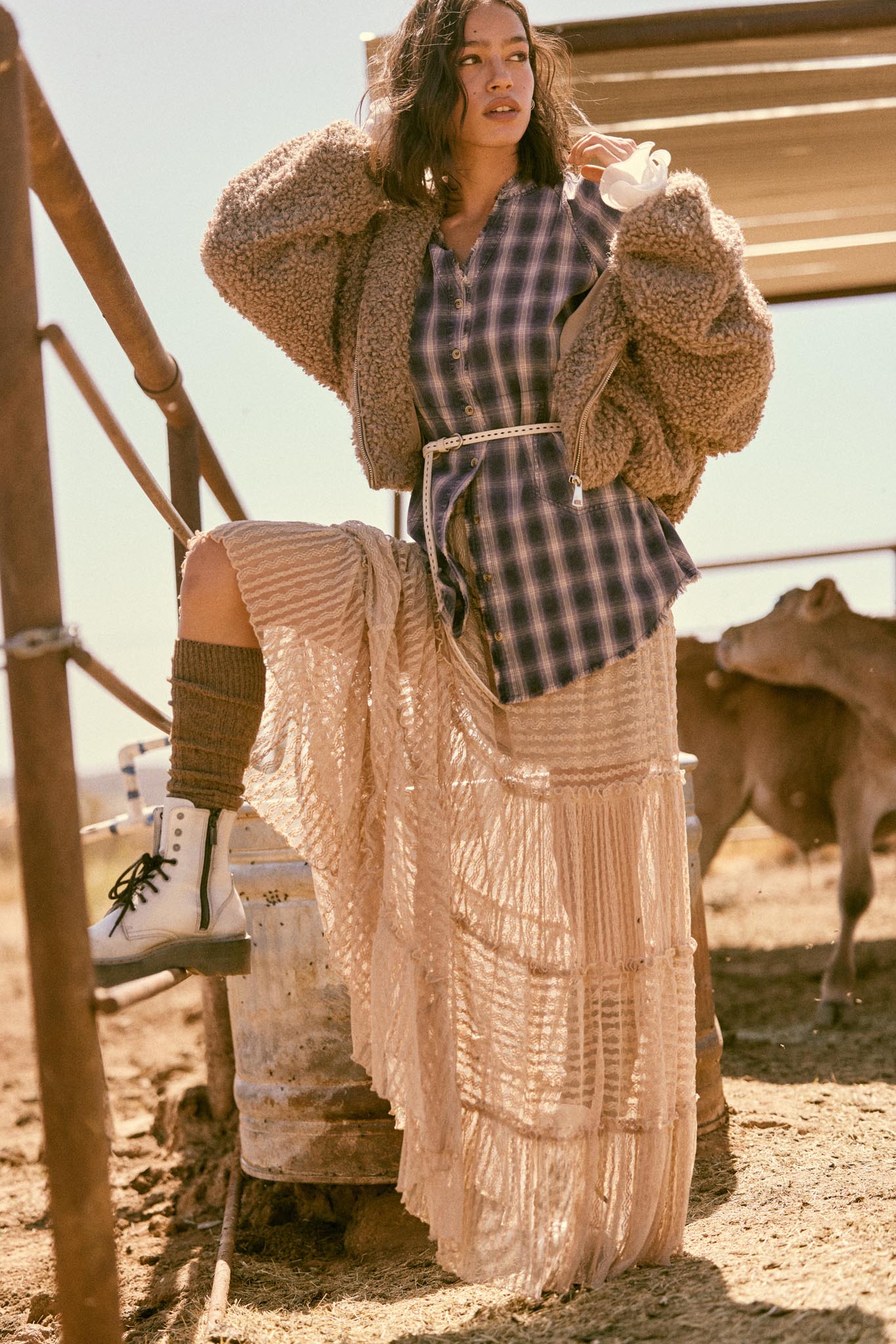 Dreaming of You Striped Lace Tiered Maxi Skirt - ShopPromesa