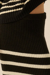 Promise the Label Striped Maxi Sweater Skirt - ShopPromesa