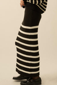 Promise the Label Striped Maxi Sweater Skirt - ShopPromesa