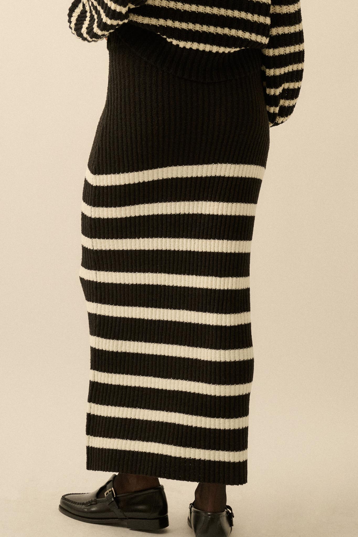 Promise the Label Striped Maxi Sweater Skirt - ShopPromesa