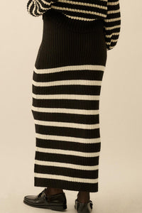 Promise the Label Striped Maxi Sweater Skirt - ShopPromesa
