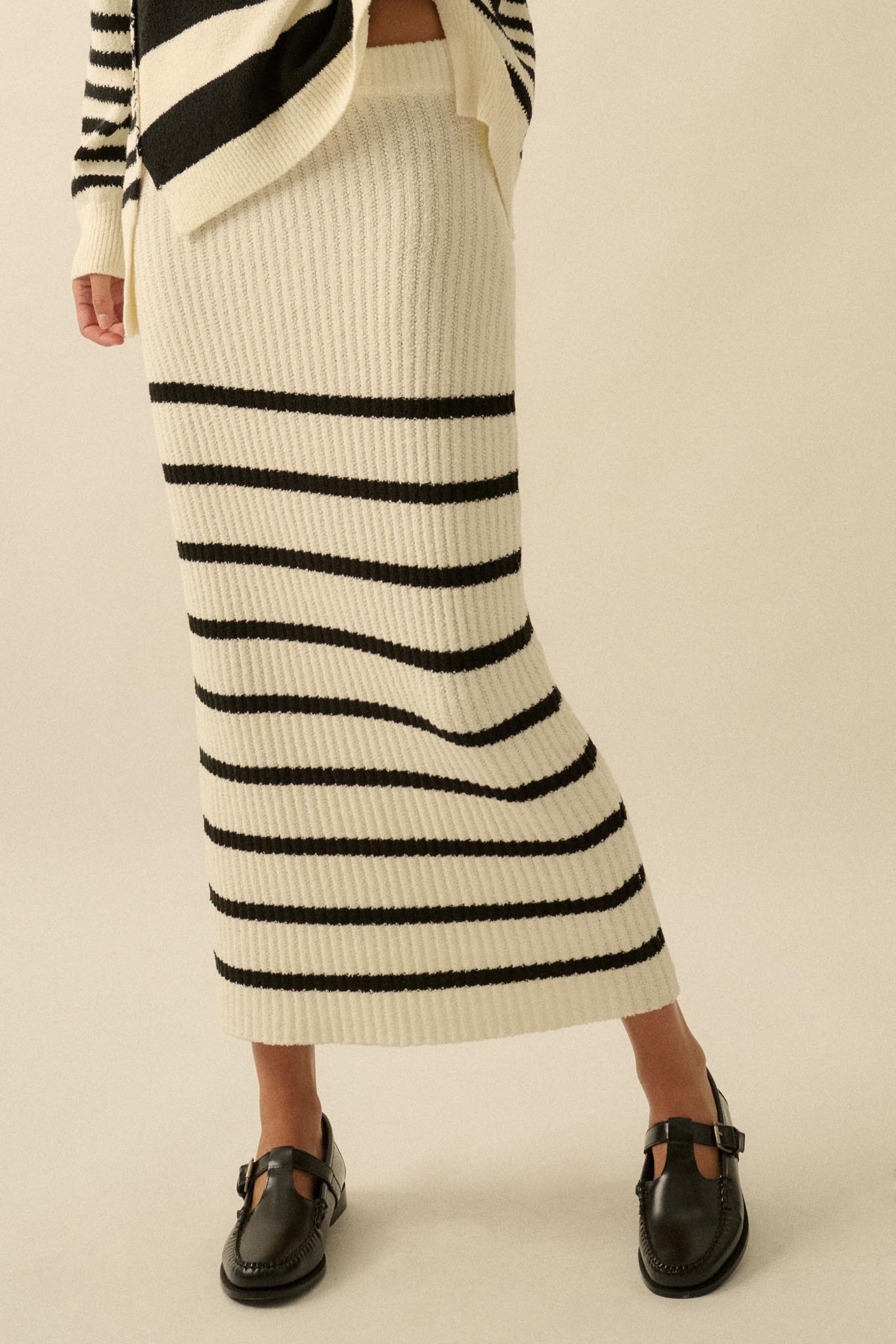 Promise the Label Striped Maxi Sweater Skirt - ShopPromesa
