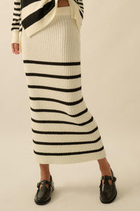 Promise the Label Striped Maxi Sweater Skirt - ShopPromesa