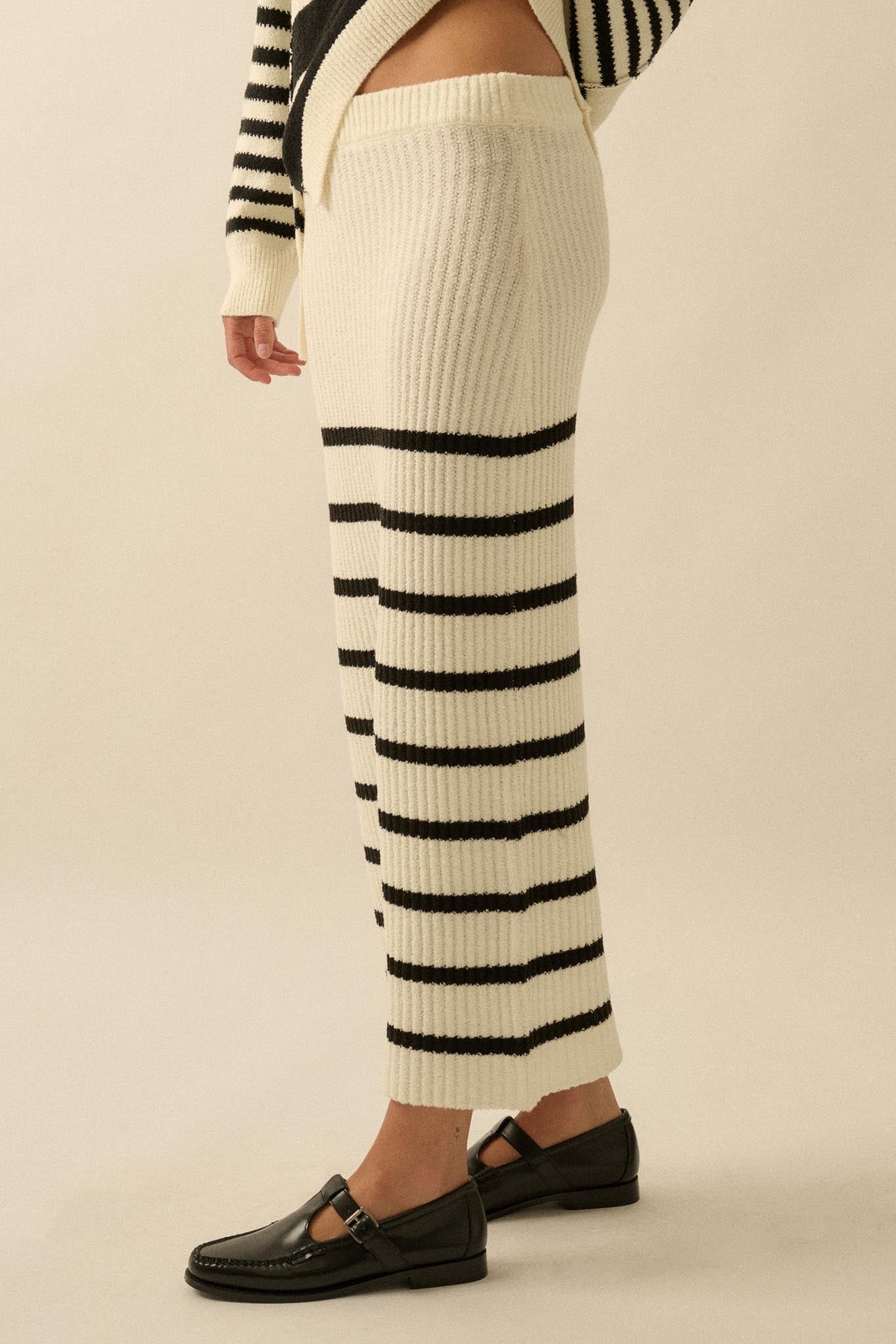 Promise the Label Striped Maxi Sweater Skirt - ShopPromesa