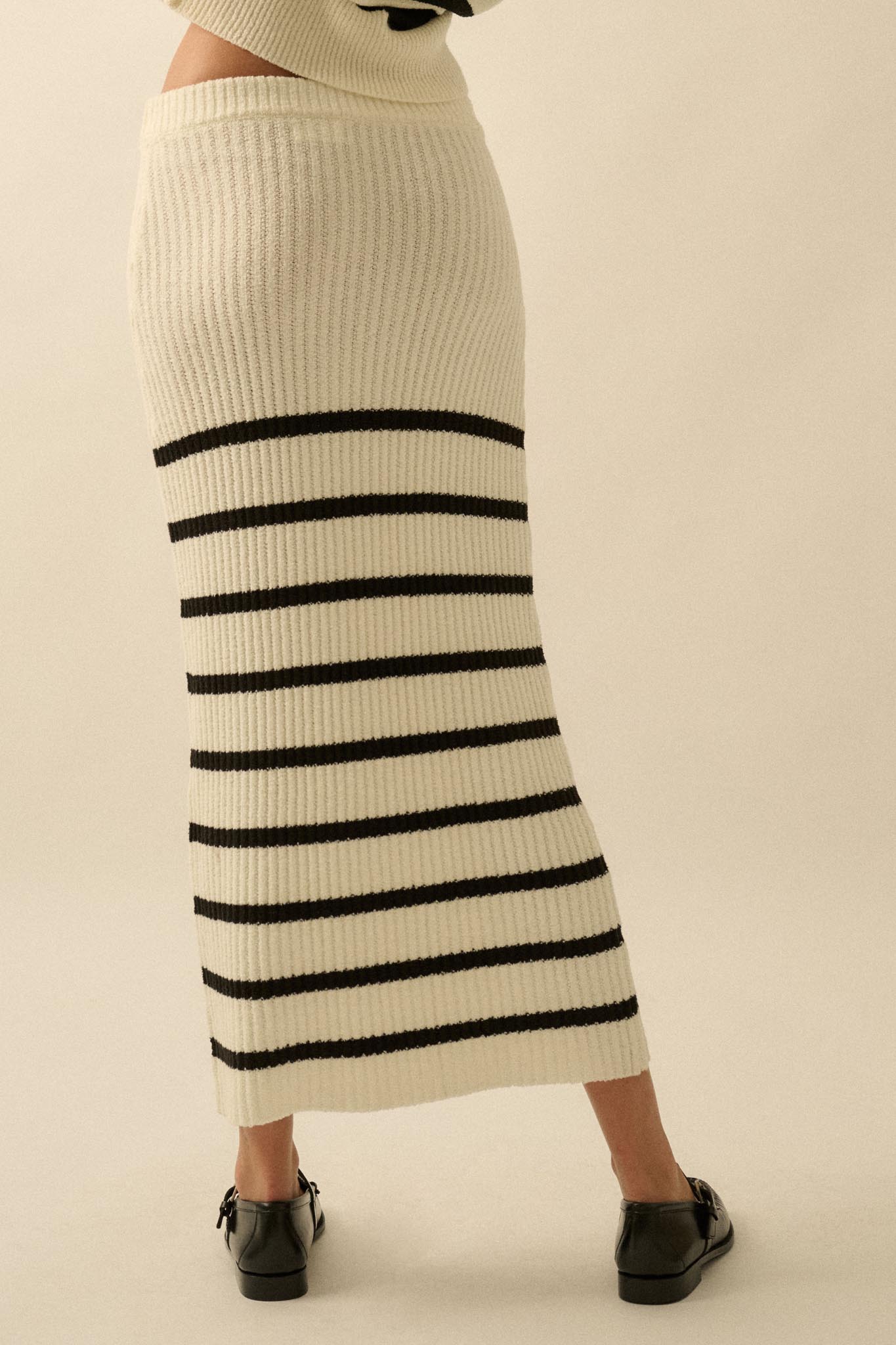 Promise the Label Striped Maxi Sweater Skirt - ShopPromesa