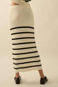 Promise the Label Striped Maxi Sweater Skirt - ShopPromesa