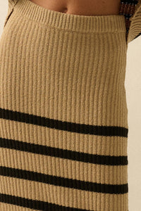 Promise the Label Striped Maxi Sweater Skirt - ShopPromesa