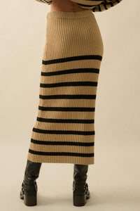 Promise the Label Striped Maxi Sweater Skirt - ShopPromesa