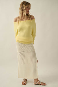 More Than Anything Pointelle Rib-Knit Maxi Skirt - ShopPromesa
