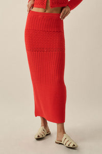 More Than Anything Pointelle Rib-Knit Maxi Skirt - ShopPromesa