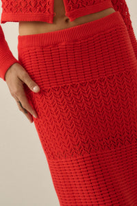 More Than Anything Pointelle Rib-Knit Maxi Skirt - ShopPromesa