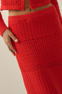 More Than Anything Pointelle Rib-Knit Maxi Skirt - ShopPromesa