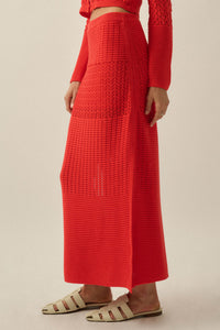 More Than Anything Pointelle Rib-Knit Maxi Skirt - ShopPromesa