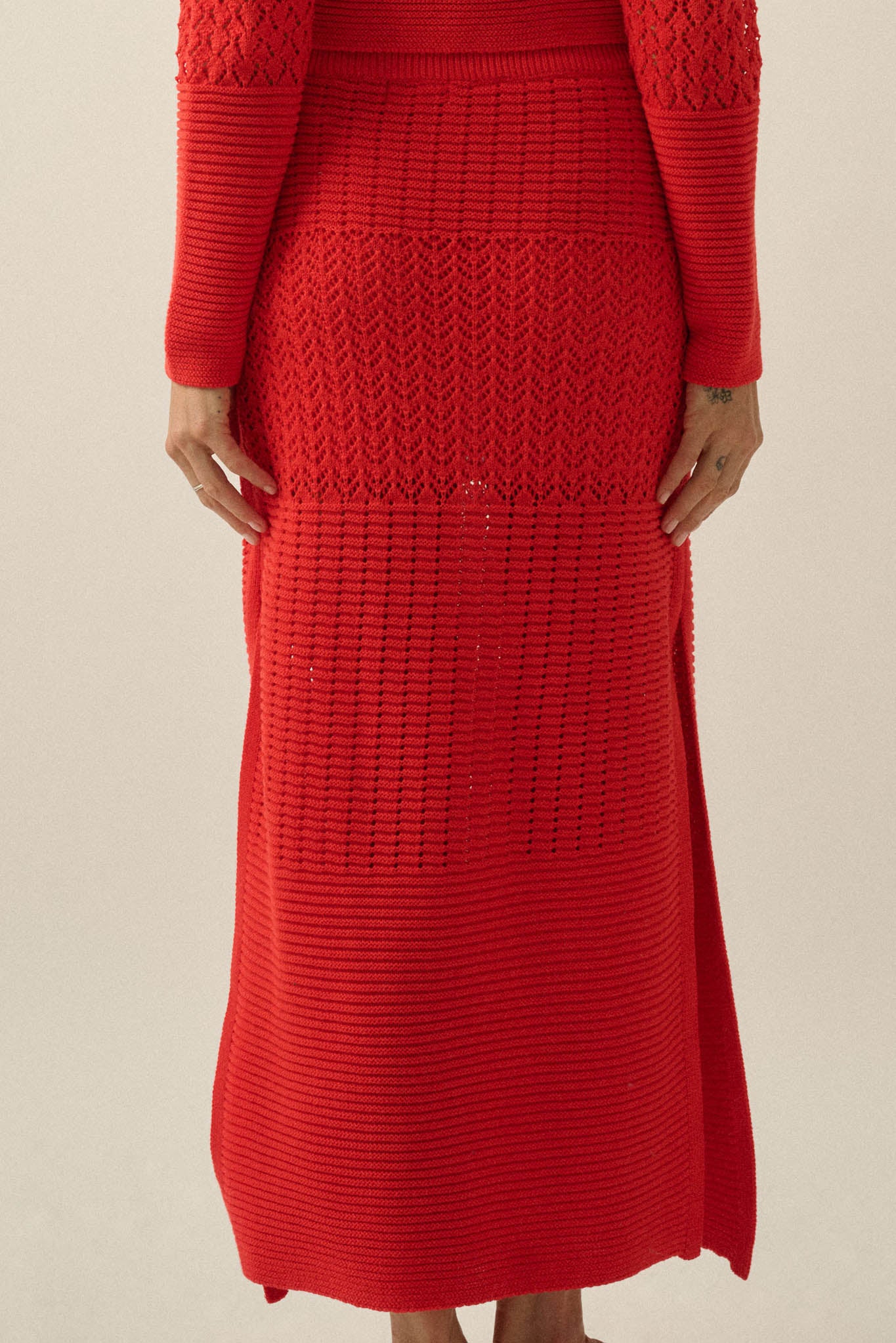 More Than Anything Pointelle Rib-Knit Maxi Skirt - ShopPromesa