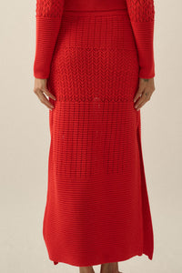 More Than Anything Pointelle Rib-Knit Maxi Skirt - ShopPromesa