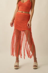 Fringe Festival Crochet Fringed Maxi Skirt - ShopPromesa
