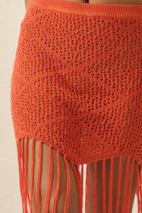 Fringe Festival Crochet Fringed Maxi Skirt - ShopPromesa