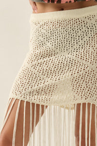 Fringe Festival Crochet Fringed Maxi Skirt - ShopPromesa