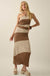 Horizon Line Colorblock Crochet-Knit Maxi Skirt - ShopPromesa