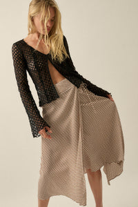 Sweet As Can Be Gingham Side-Tie Wrap Maxi Skirt - ShopPromesa