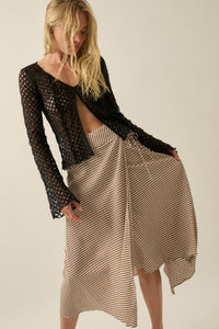 Sweet As Can Be Gingham Side-Tie Wrap Maxi Skirt - ShopPromesa