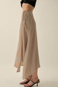 Sweet As Can Be Gingham Side-Tie Wrap Maxi Skirt - ShopPromesa