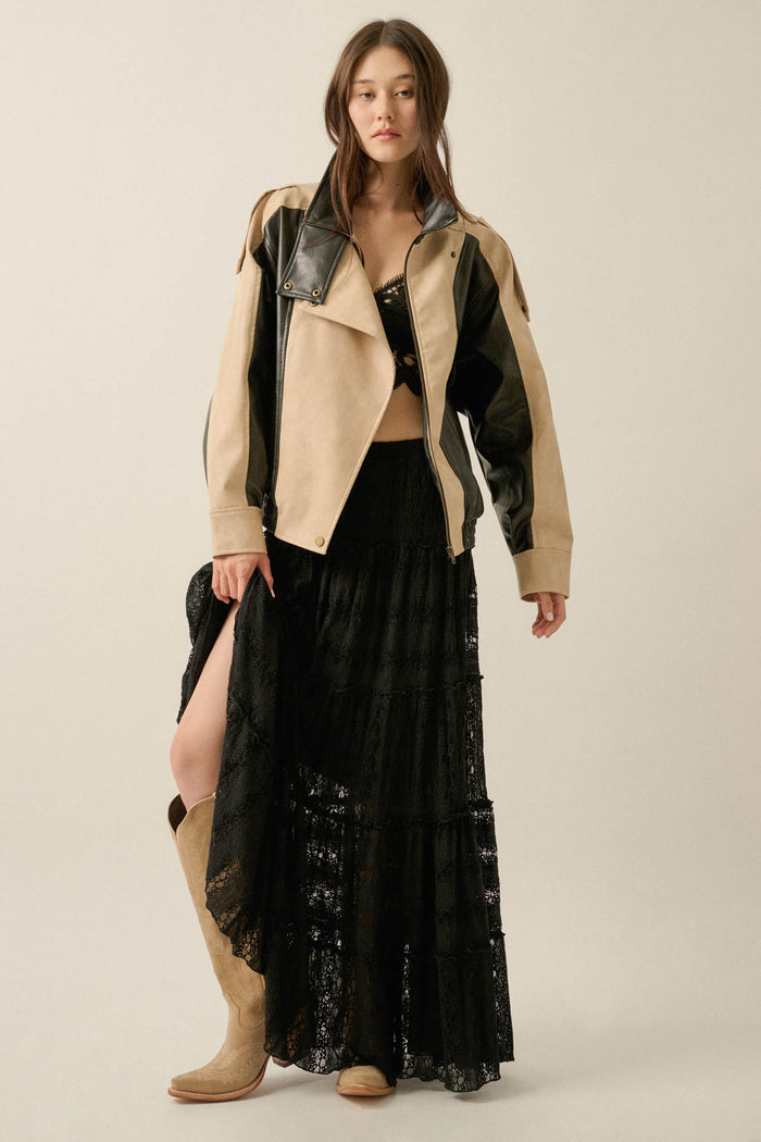 Forgotten Romance Lace Tiered Ruffle Maxi Skirt - ShopPromesa
