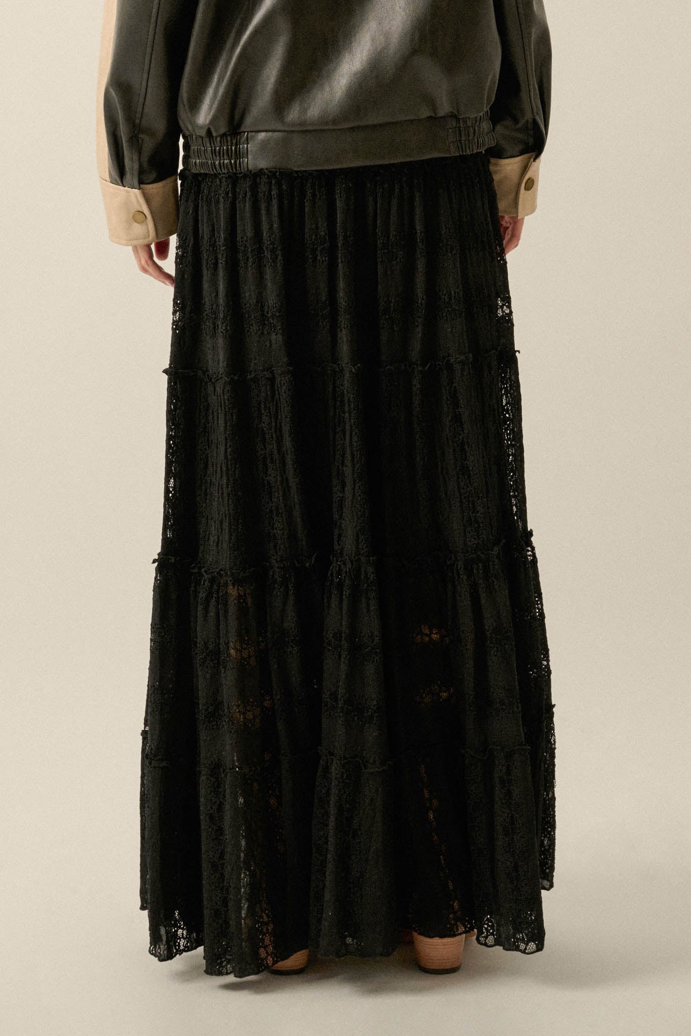 Forgotten Romance Lace Tiered Ruffle Maxi Skirt - ShopPromesa